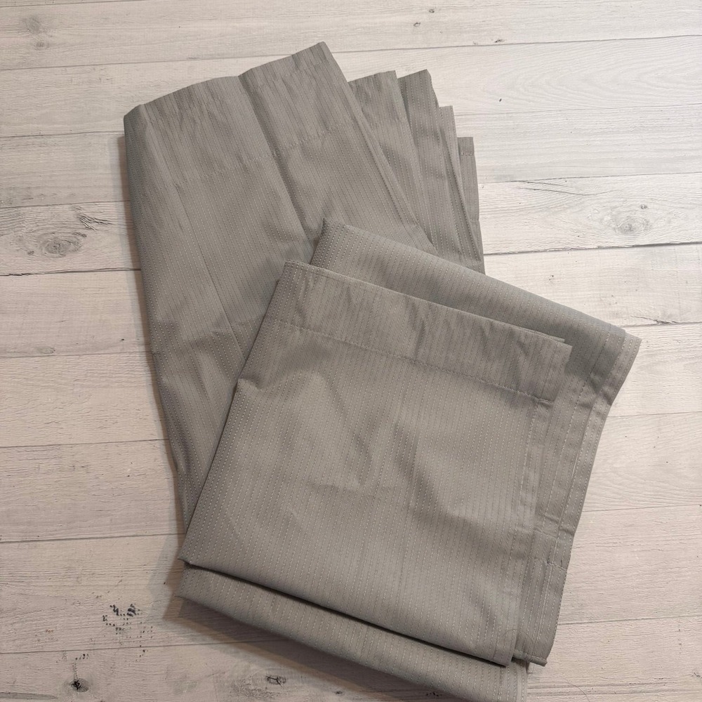 Room Essentials grey textured room darkening‎ curtains two panels 63"x42"